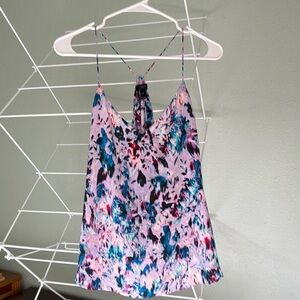 J. Crew Watercolor Abstract Floral Camisole Tank Top size 10 (RP7)